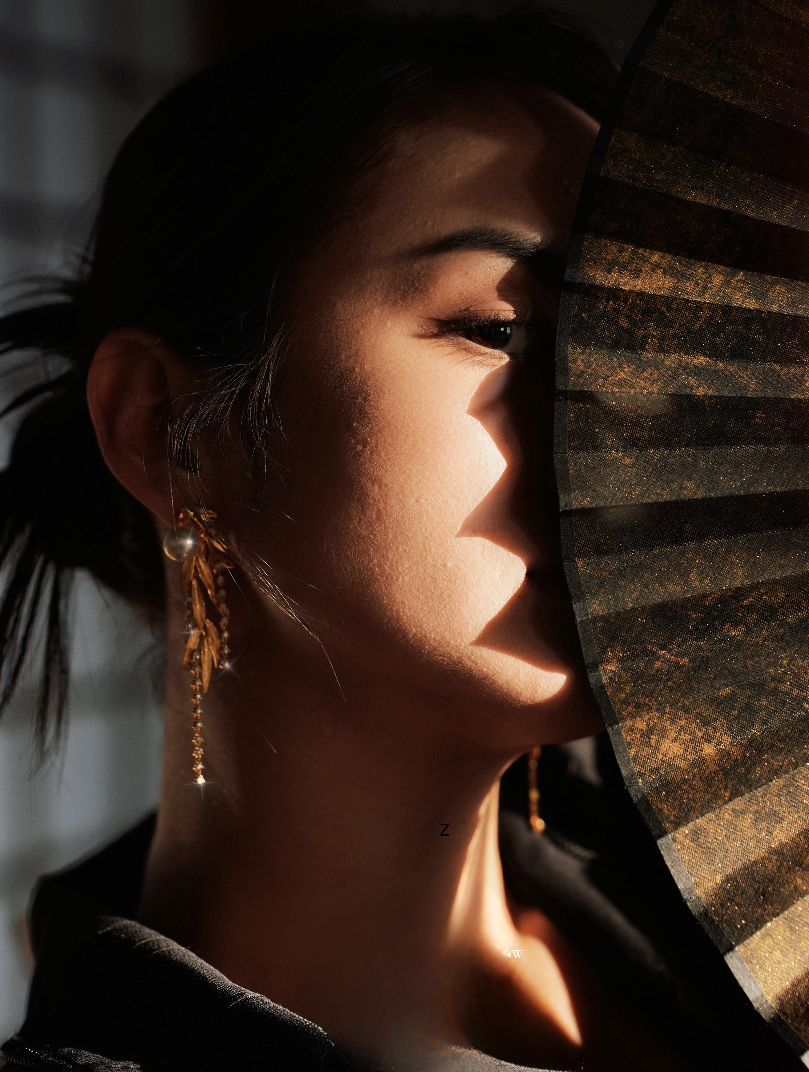 Model wearing the DONGXI Collection by COXIVIVIAMO, showcasing elegant demi-fine jewelry pieces blending Eastern and Western influences.